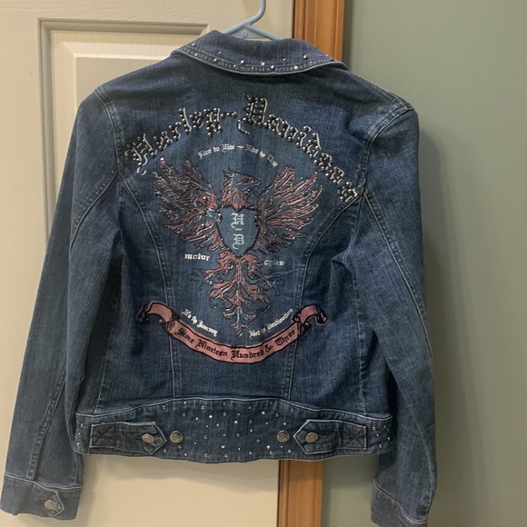 Harley Davidson Jean jacket. Womens XS. Never worn - Picture 2 of 2
